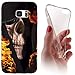 Price comparison product image Samsung S7, Edge G935F, soft case-cover, back-cover, soft-case TPU case, slim-case  1062 Totenkopf Skull Flammen Gelb Schwarz