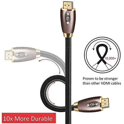 IBRA® PRO GOLD RED 10m HDMI Kabel HDMI 2.0 / 1.4a (Neuster Standard) Ultra HD 4K 3D PS4 Full HD 1080p 2160p ARC Highspeed mit Ethernet - 4