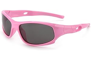 JoXiGo Gafas de sol infantil polarizadas para niños y niñas (3-12 años) + cordones para gafas + funda para gafas