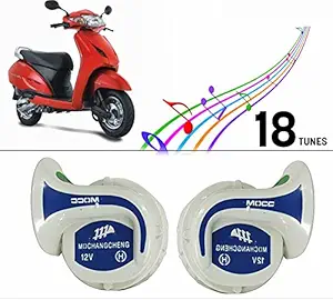 Vocado Mocc 18 in 1 Digital Tones Scooter Magic Horn Set of 2-Honda Activa