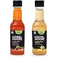 GOOD&MOORE Combo of 2 | Sugar free Roasted Hazelnut, Sugar free Vanilla | For Coffee, Milkshake, Frappe, Cold-coffee, Pancakes and more | Diabetic Friendly | Concentrated Syrup | Premium Syrup | (250ml x 2)