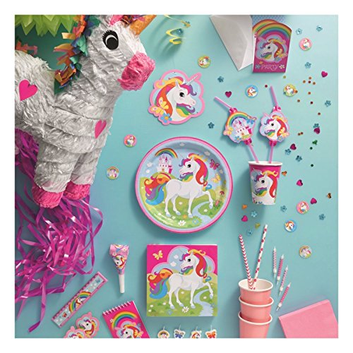 52 Teile Regenbogen Einhorn Party Deko Set für 16 Kinder - 5