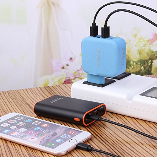 Lumsing Schnellladegerät 4-Port USB Wandladegerät, Wall Charger mit 3 Smart Ports und 1 Quick-Charging Port für iPhone, Samsung, HTC, Nokia iPad, iPod, Nexus usw. – Blau - 8
