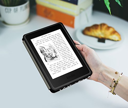 MoKo Kindle Paperwhite Hülle – Ultra Leightweight Schutzhülle Smart Cover mit auto Sleep / Wake Funktion für Alle Kindle Paperwhite (2016 / 2015 / 2013 / 2012 Modelle mit 6 Zoll Display), Notizbuch Schwarz - 8