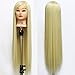 Neverland Beauty 30" Long Smooth 100% Synthetic Blonde Hair Hairdressing Equipment Styling Head Doll Mannequin Training Head Tools Braiding Cutting Student Practice Model with Clamp UK Stock