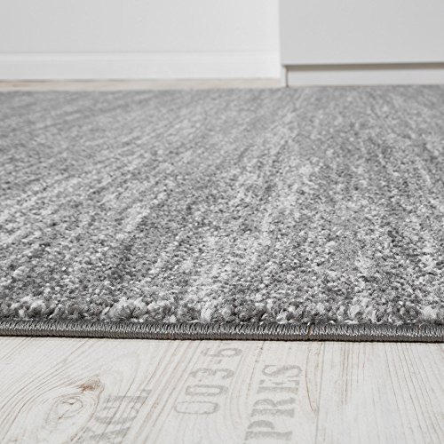 Teppich Kurzflor Modern Gemütlich Preiswert Mit Melierung Grau Anthrazit Creme, Grösse:160×230 cm - 2