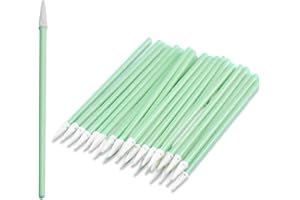 BHIPKOT Juego de 100 Varillas de Espuma para Limpieza de Espuma Multiusos para Impresora de inyección de Tinta, Cabezal de impresión, cámara, Lente óptica, Equipo óptico