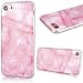 Produktbild GrandEver iPhone 7 Hülle Marmor Serie Weiche Silikon Handyhülle Flexible TPU Silicon Schutz Schutzhülle Klar Handytasche mit Muster Anti-Kratzer Stoßdämpfung Ultra Slim Rückseite Marble Case Backcover Premium Protective Cover für iPhone 7 - Rosa