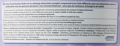 Tetra Pond Variety Sticks (Hauptfutter-Mix mit schwimmfähigen Futtersticks und Futterpellets, mit Farbverstärker), 10 Liter Eimer - 3
