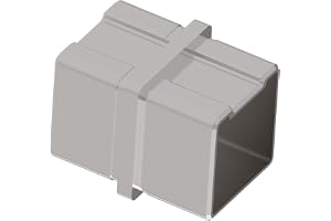 Anslutningsrör rostfritt stål rörkontakt för rör 40 x 40 x 2 mm fyrkantig rak profil platt rör ledstång räcke plug-in montering V2A