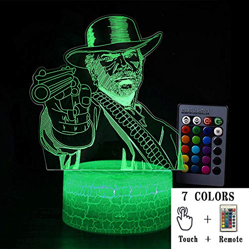 Preisvergleich Produktbild Red Dead Redemption 2 3D Fernbedienung 7 farbiges Nachtlicht
