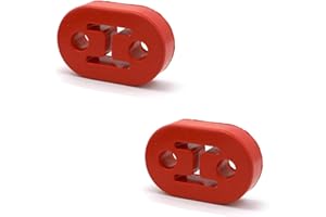 BCZR Silent Bloc Échappement 2 Pièces，Cintre Support d'Échappement De Voiture 2 Trous, Caoutchouc Supports d'Échappement，pour Suspention De Tuyau d'Échappement Ou d’Autres Pièces