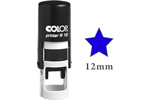 Printtoo Star Self Inking Mini Rubber Stamp Colop Round Decorative Teachers Stamps 12mm