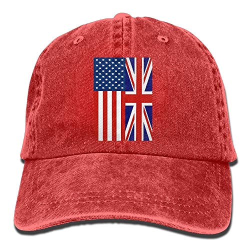 Preisvergleich Produktbild flys Baseballmütze British American Flag Unisex Golf Hats Einstellbare Papa Hut