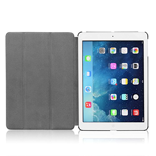 Fintie iPad Air Hülle Case – Ultra Slim Superleicht Schutzhülle Smart Shell Cover Tasche Etui mit Auto Schlaf / Wach und Standfunktion für Apple iPad Air, Rot - 8
