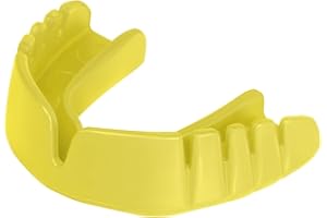 OPRO Snap-Fit Adult Mouthguard – Instant Gum Shield for Rugby, Hockey, MMA, Lacrosse, Contact Sports – No Moulding Needed, Easy and Instant Fit (Yellow, Lemon Flavoured Adult))