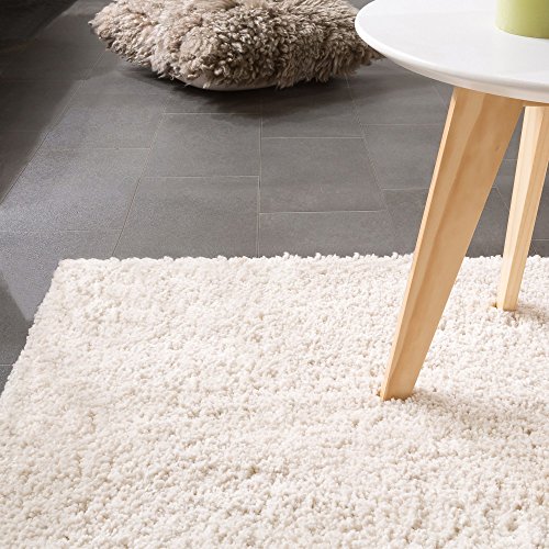 Shaggy Teppich Rio XXL Super Shaggy Hochflor Langflor Uni Creme, Grösse:120×170 cm - 3