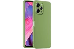 HULLIN Funda de Silicona Colorida para Teléfono, Adecuada para Redmi 12 (4G) / Redmi 12 5G (6.79") - Verde Matcha
