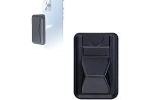 CMUYKIBU Cartera de Cuero con Soporte Ajustable,Cartera de Cuero para MagSafe,Negro para iPhone 14