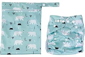 Alimos Swim Nappy and Waterproof Bag Washable Reusable for Happy Baby (0-3 Years) UK Brand