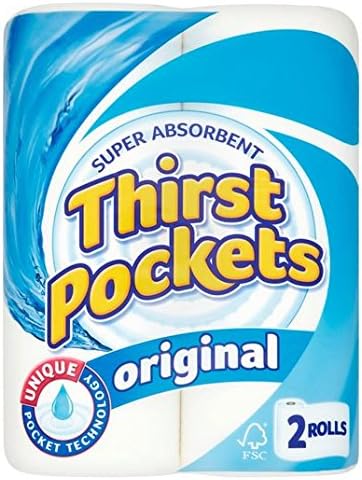 Thirst Pockets White Kitchen Towels 2 per pack