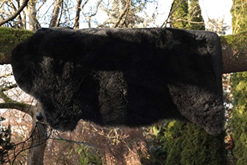 Lammfell schwarz kurz geschoren 120-130 cm - 6