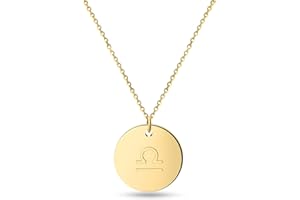 GD GOOD.designs Sternzeichen Kette Gold 18 Karat - Wasserfest I Vergoldete Halskette mit Horoskop Anhänger I Zodiac Necklace aus Edelstahl für Damen
