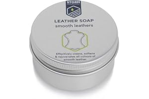 STORM Jabón de cuero de tormenta, limpia, suaviza y rejuvenece el cuero liso.