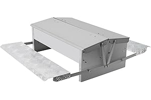 MOGOULUA Comedero automático de 10 kg, comedero automático para gallinas, comedero de metal, con pedal automático, impermeable y a prueba de roedores, comedero para patos de aves de corral