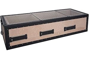 TOKYO DESIGN STUDIO Konro Barbacoa de mesa de carbón vegetal japonesa de acero inoxidable, mini barbacoa, barbacoa de estilo japonés, placa para barbacoa, accesorios para fiestas, 77 x 23 x 20 cm