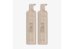 Filter By Molly-Mae Tanning Mousse Extra Dark Duo Bundle | Fast Drying Self Tan Mousse, for a Sunkissed, Golden Glow | Moisturising Foam | Develops Fast | Long Lasting | 2 x 200ml Bottles