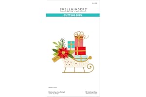Spellbinders S4-1358 Delivering Joy Sleigh Etched Dies from The Handmade Holidays Collection