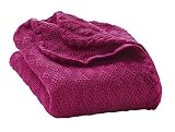 Disana Baby Wolldecke - Gestrickt aus 100% kbT Schurwolle, Farbe Beere