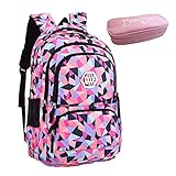 mochilas escolares grandes Perfecta para usar en escuela Bom Bom Mochila Escolar Impermeable para Estudiante, Multicolores
