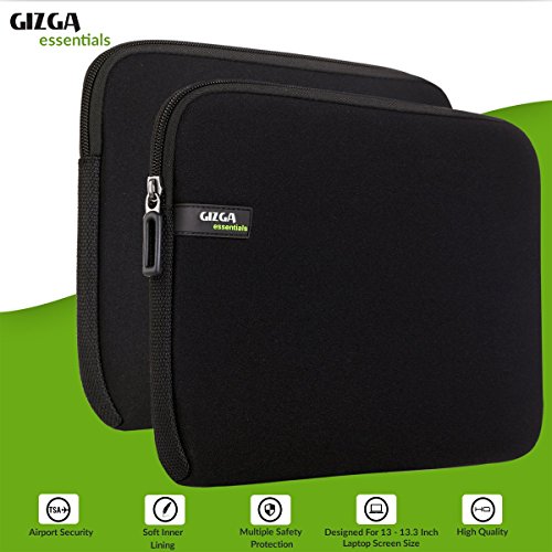 GIZGA 13.3 Zoll Laptophülle/ Notebooktasche für 13 -13 3 Zoll Notebook Macbook/ acer/ asus/ Hp/ Lenovo/ Dell Schwarz - 2