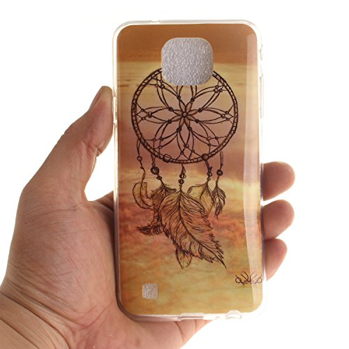 Cozy Hut Lederhülle / Ledertasche / Hülle / Case / Cover / Etui / Tasche Bunte Muster Weich TPU Handy Hülle für LG X Cam K580,Ultra Slim Dünn Silikon TPU Transparent für LG X Cam K580 Hülle , Premium Handy Tasche Schutz Hülle Case Cover Etui Strass Schutz schutzhülle Bumper Schale Silicone für LG X Cam K580 – Traumfänger - 5