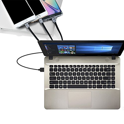 USB C Cable,Hizek 3 in 1 Charging Cable 1M 8 Pin Lightning+Type C+Micro USB Connector for iPhone 7/6/5, Galaxy S3/S4/S5/S6/S7 Edge/S8,Nexus 6P, 5X and More reviews USB C Cable,Hizek 3 in 1 Charging Cable 1M 8 Pin Lightning+Type C+Micro USB Connector for iPhone 7/6/5, Galaxy S3/S4/S5/S6/S7 Edge/S8,Nexus 6P, 5X and More
