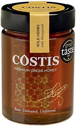 Raw Unheated Unfiltered Greek Honey With combs 450gr