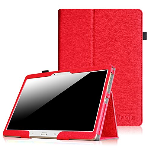 Fintie Samsung Galaxy Tab S 10.5 Hülle Case - Slim Fit Folio Kunstleder Schutzhülle Cover Tasche mit Ständerfunktion für Samsung Galaxy Tab S T800 T805 (10,5 Zoll) Tablet (mit Auto Schlaf / Wach Funktion), Rot