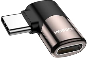 MOGOOD USB C 90 Grados Adaptador C Macho a C Hembra USB C Extensor Ángulo Recto USB c Adaptador USB c ángulo Recto USB a usbc adaptadorPara Cubierta de Vapor Switch Portátil Tablet y Teléfono Móvil