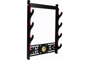 Dfdvye Support mural Katana à 4 niveaux en velours rembourré pour sabre laser Wakizashi