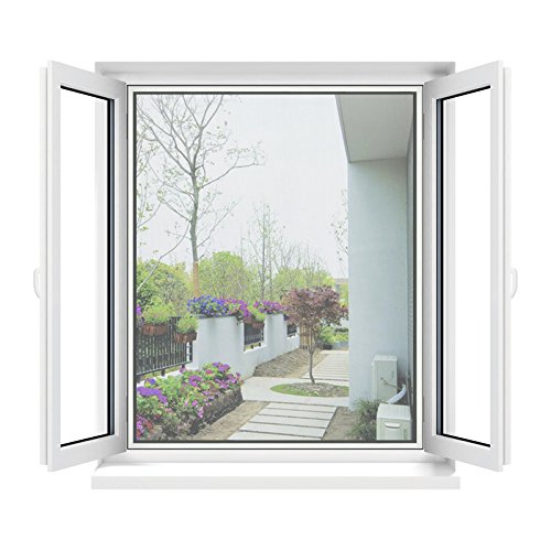 Preisvergleich Produktbild APALUS® Fliegengitter Für Fenster 130x150cm / Insektenschutz Mit Selbstklebendem Klettband / Kinderleichte Klebemontage / Extra Presshilfe Und Zuschneider Inklusive / In Anthrazit
