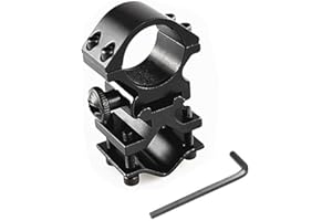 FIRECLUB 1" Inch Scope Mount Ring and Adapter, Tactical Flashlight Sight Mount Holder with 20mm Barrel Clamp Adapter Picatinny/Weaver