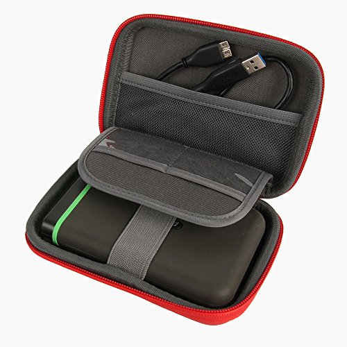 für 2.5 inch WD Western Digital My Passport Ultra 2 TB Externe Festplatte EVA Stoßsichere Schutzhülle Tasche von Khanka -Rot - 2