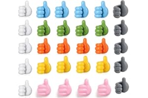 Hitopin 30PCS Kabelclips Kabelhalter, Kabel Management, Daumen Multifunktionaler Clip Halter, Kabelklemmen Selbstklebend, Kabel-Organizer-Set, für Schreibtisch Netzkabel Ladekabeln Audiokabel (Farbe)