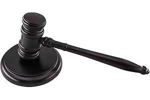 BEASAFY Auktionshammer Set aus Holz, Richterhammer und Resonanzblock Hammer, Auktionshammer mit Sound Block, Richterhammers für Richter, Anwälte, Auktionen, Konferenzen, Rollenspiele für Kinder