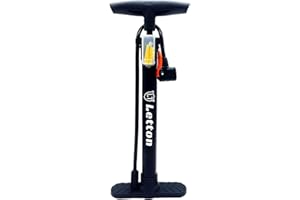 Letton Bike Floor Pump, Portable Bike Tyre Pump 160PSI/11Bar with Presta & Schrader Valves, High Pressure Bicycle Air Pump with Multifunction Ball Needle for Balls, Balloons, Inflatables (Two Styles)