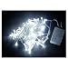 Produktbild RotSale® Multifunktion Lichterkette mit Lichtfarbe in Weiß 100 LED für Weihnachten Hochzeit Zimmer Party Beleuchtung mit 8 Lichtmodule Weihnachtskette Weihnachtsbaumbeleuchtung Partybeleuchtung