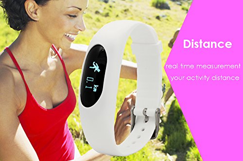 AsiaLONG Schrittzähler Armband Uhr Fitness Tracker Ohne Bluetooth mit Zeit, Dtum, Kalorienzähler, Schlafüberwachung, Entfernung, Geschwindigkeit Ohne APP Handy für Sport Outdoor - 5