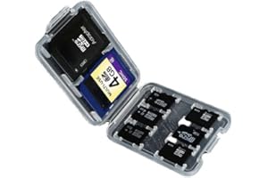 ANSO 8 Slot Micro SD TF Memory Card Case Holder Waterproof Hard Protector Storage Box (5 PCS)